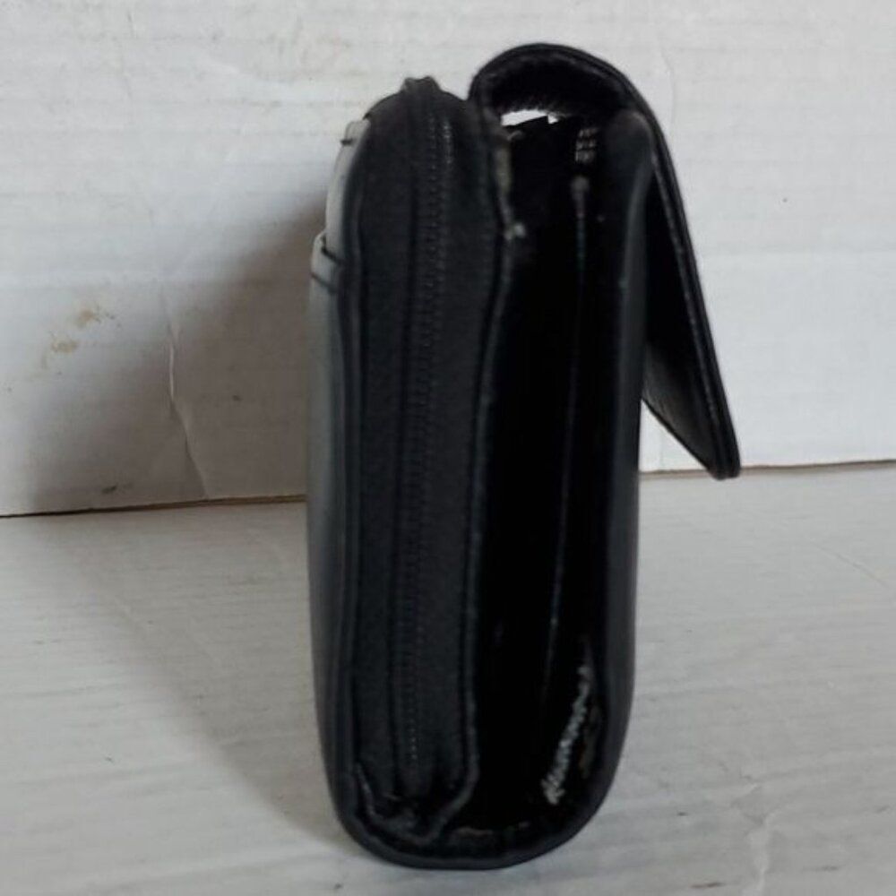 Buxton Black Leather Wallet Card Holder ID Coin Change Purse Women's Woman's - Picture 11 of 16